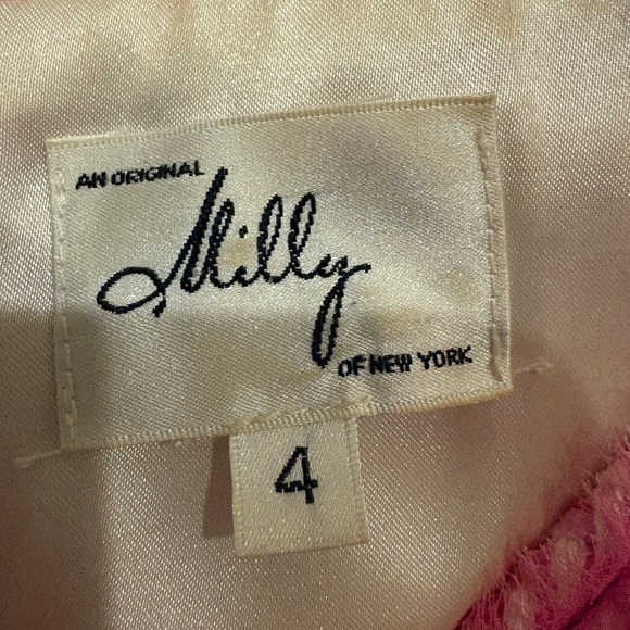 Milly Pink Textured Midi Dress - Picture 5 of 5